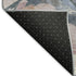 8' Pewter Salmon And Gray Floral Washable Area Rug With UV Protection