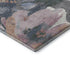 8' Pewter Salmon And Gray Floral Washable Area Rug With UV Protection