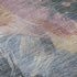 8' Pewter Salmon And Gray Floral Washable Area Rug With UV Protection