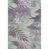 8' Lavender And Mint Green Floral Washable Area Rug With UV Protection