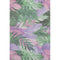 8' Sage Purple And Blush Floral Washable Area Rug With UV Protection