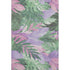 8' Sage Purple And Blush Floral Washable Area Rug With UV Protection