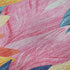 8' Sky Blue Pink And Gold Floral Washable Area Rug With UV Protection
