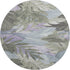8' X 8' Taupe Lavender And Olive Green Floral Washable Round Rug With UV Protection