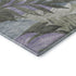 8' X 8' Taupe Lavender And Olive Green Floral Washable Round Rug With UV Protection