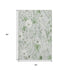 5' X 8' Mint Green And Ivory Floral Washable Area Rug With UV Protection