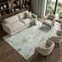 9' X 12' Mint Green And Ivory Floral Washable Area Rug With UV Protection