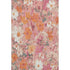 5' X 8' Blush Orange And Ivory Floral Washable Area Rug With UV Protection