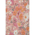 5' X 8' Blush Orange And Ivory Floral Washable Area Rug With UV Protection