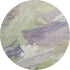 8' X 8' Artichoke Green Ivory And Taupe Abstract Washable Round Rug With UV Protection