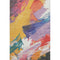 5' X 8' Gold Purple Teal And Red Abstract Washable Area Rug With UV Protection