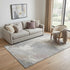 5' X 8' Beige Gray And Silver Abstract Washable Area Rug With UV Protection