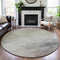 8' X 8' Beige Gray And Silver Abstract Washable Round Rug With UV Protection