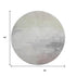 8' X 8' Beige Gray And Silver Abstract Washable Round Rug With UV Protection