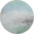 8' X 8' Pale Aqua Gray And Silver Abstract Washable Round Rug With UV Protection