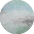 8' X 8' Pale Aqua Gray And Silver Abstract Washable Round Rug With UV Protection