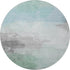 8' X 8' Pale Aqua Gray And Silver Abstract Washable Round Rug With UV Protection