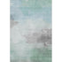 8' Pale Aqua Gray And Silver Abstract Washable Area Rug With UV Protection