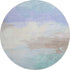 8' X 8' Sky Blue Lavender And Beige Abstract Washable Round Rug With UV Protection
