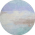 8' X 8' Sky Blue Lavender And Beige Abstract Washable Round Rug With UV Protection