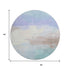 8' X 8' Sky Blue Lavender And Beige Abstract Washable Round Rug With UV Protection