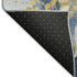 5' X 8' Blue Gold And Ivory Abstract Washable Area Rug With UV Protection