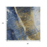 5' X 8' Blue Gold And Ivory Abstract Washable Area Rug With UV Protection