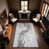 9' X 12' Gray Silver And Charcoal Abstract Washable Area Rug With UV Protection