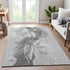 9' X 12' Gray Silver And Charcoal Abstract Washable Area Rug With UV Protection