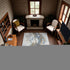 9' X 12' Taupe Blue And Ivory Abstract Washable Area Rug With UV Protection