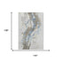 9' X 12' Taupe Blue And Ivory Abstract Washable Area Rug With UV Protection