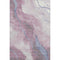 5' X 8' Mauve Blue And Ivory Abstract Washable Area Rug With UV Protection