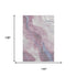 9' X 12' Mauve Blue And Ivory Abstract Washable Area Rug With UV Protection