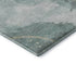 9' X 12' Teal Green And Ivory Abstract Washable Area Rug With UV Protection