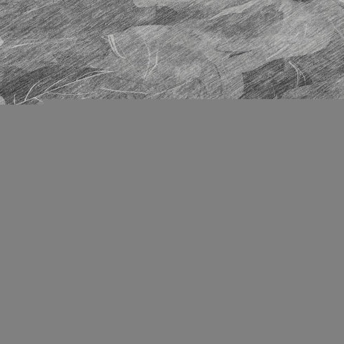 8' Gray Silver And Charcoal Floral Washable Area Rug With UV Protection