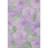 5' X 8' Lavender And Green Floral Washable Area Rug With UV Protection