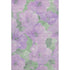 8' Lavender And Green Floral Washable Area Rug With UV Protection