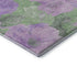 8' Lavender And Green Floral Washable Area Rug With UV Protection