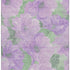 8' Lavender And Green Floral Washable Area Rug With UV Protection