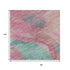 8' Pink And Teal Floral Washable Area Rug With UV Protection