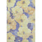 8' Wheat And Lavender Floral Washable Area Rug With UV Protection