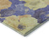 8' Wheat And Lavender Floral Washable Area Rug With UV Protection