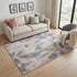 5' X 8' Blush Mauve And Gray Floral Washable Area Rug With UV Protection
