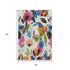 5' X 8' Ivory Blue Pink And Orange Floral Washable Area Rug With UV Protection