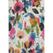 5' X 8' Ivory Blue Pink And Orange Floral Washable Area Rug With UV Protection