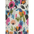 5' X 8' Ivory Blue Pink And Orange Floral Washable Area Rug With UV Protection