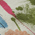 5' X 8' Ivory Blue Pink And Orange Floral Washable Area Rug With UV Protection