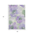 5' X 8' Lavender And Green Floral Washable Area Rug With UV Protection