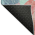5' X 8' Pink Blue And Ivory Floral Washable Area Rug With UV Protection