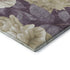 5' X 8' Beige Ivory And Tan Floral Washable Area Rug With UV Protection